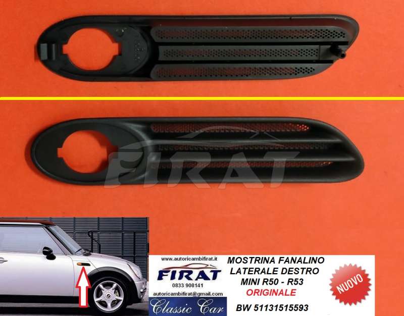 MOSTRINA FANALINO MINI R50-R53 DESTRA (51131515593)
